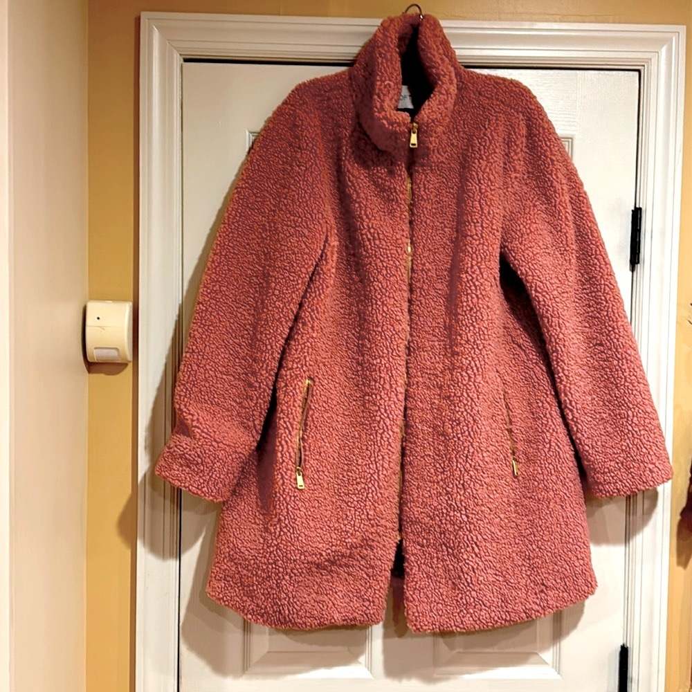 PERFECT CONDITION: J. Jill fleece ‘poodle wool’ 3/4 length jacket.